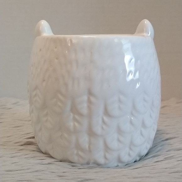 Decorative White Owl Jar - Picture 4 of 9